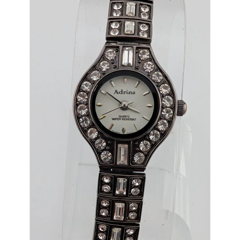 Adrina‎ Watch Women 22mm Case Women Crystals Black 7